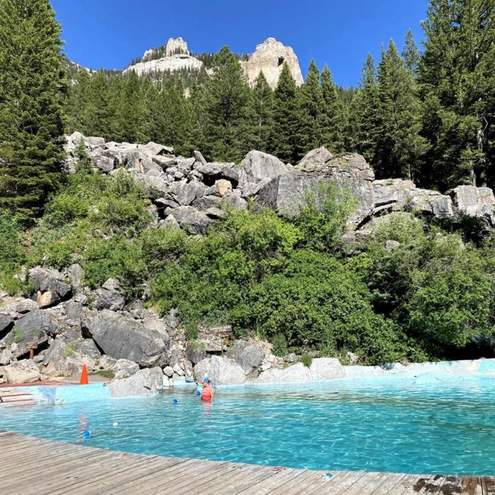 Woman in Granite Hot Springs After Jackson Hole Hike - Hole Hiking Experience
